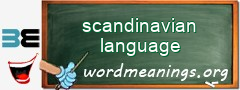 WordMeaning blackboard for scandinavian language